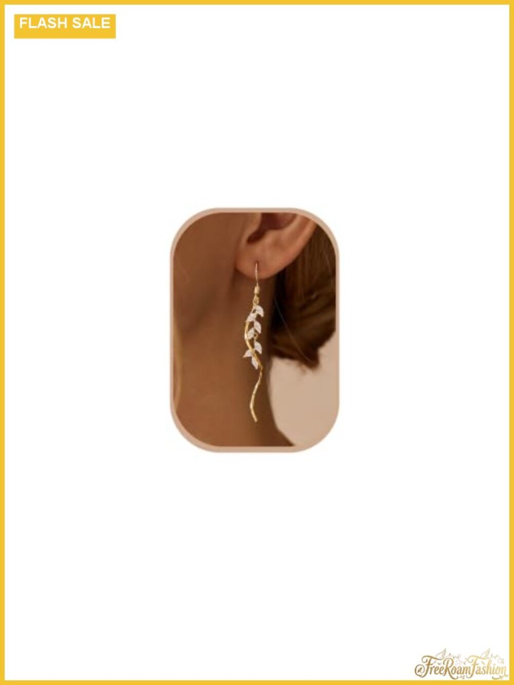 Dangle Earrings 14K Gold Plated Cubic Zirconia Wedding Bridal